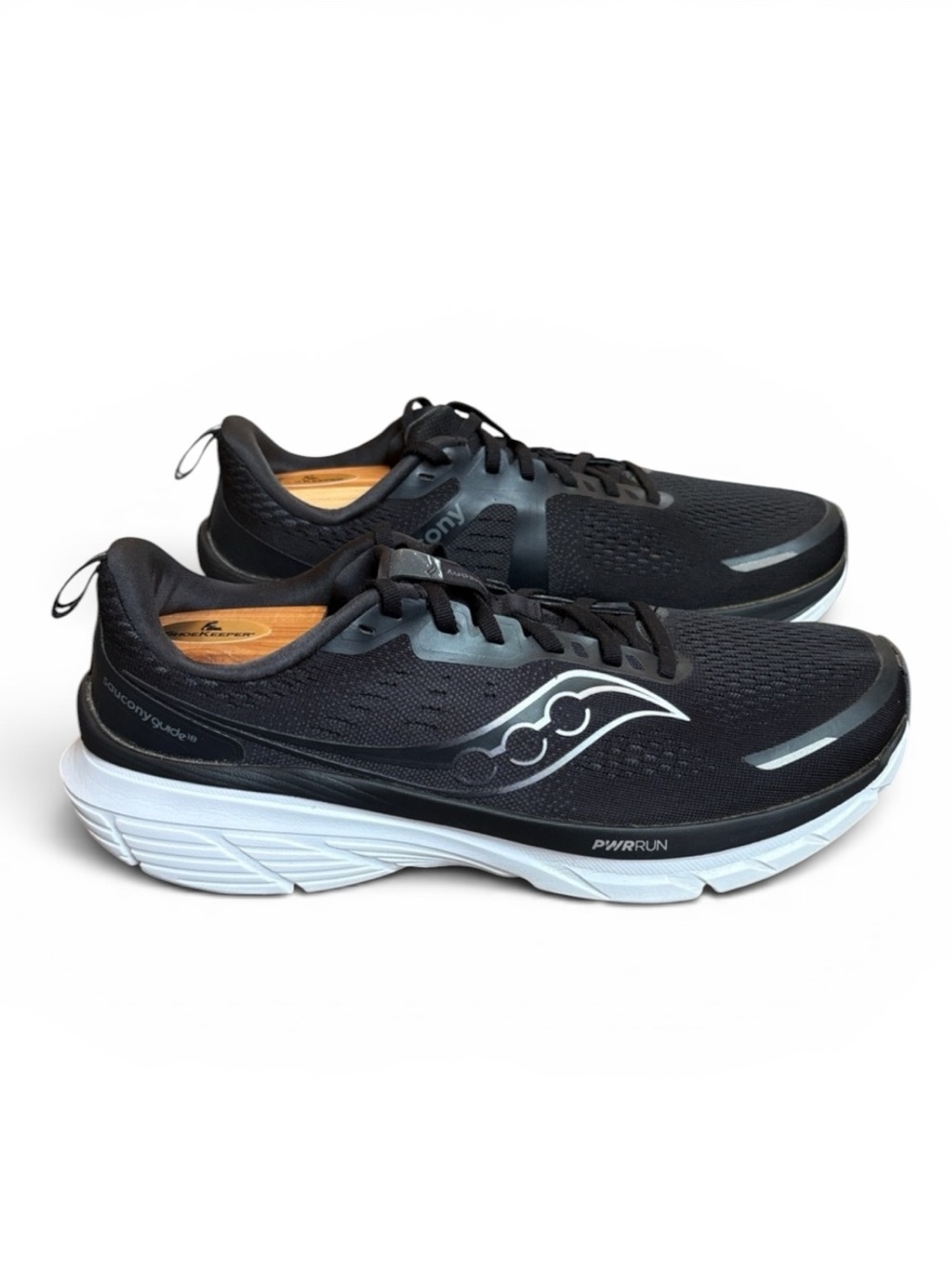 Saucony Guide 18 Running Shoes Men’s 12.5W WIDE Black & White Athletic